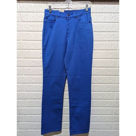 Lauren Ralph Lauren Women's Bright Blue Classic Straight-Leg Jeans Size 4 NWT - Picture 1 of 7